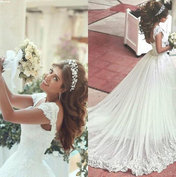 2019 lace cap sleeves appliques wedding dresses plus size sweetheart beaded sweep train corset back bridal gowns said mhamad new a7015593, White
2019 lace cap sleeves appliques wedding dresses plus size sweetheart beaded sweep train corset back bridal gowns said mhamad new a7015593, White