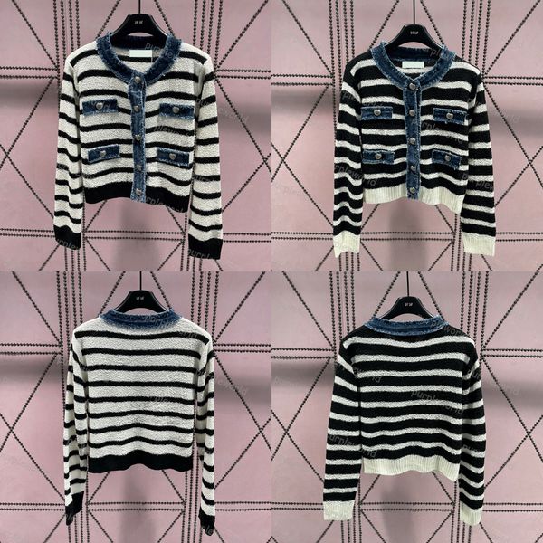 womens sweater cardigan knit fashion classic designer striped denim patchwork retro casual o collar garment coat, White
womens sweater cardigan knit fashion classic designer striped denim patchwork retro casual o collar garment coat, White