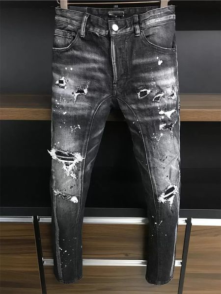 designer men's jeans pants hole casual slim men fashion denim hombre letter star man embroidery patchwork pant for trend brand skinny, Blue
designer men's jeans pants hole casual slim men fashion denim hombre letter star man embroidery patchwork pant for trend brand skinny, Blue