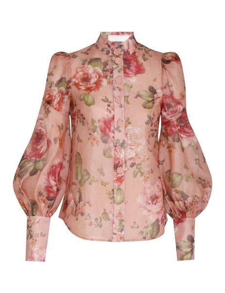women's blouses & shirts australian designer 2023 early autumn new light pink flower print top, White
women's blouses & shirts australian designer 2023 early autumn new light pink flower print top, White