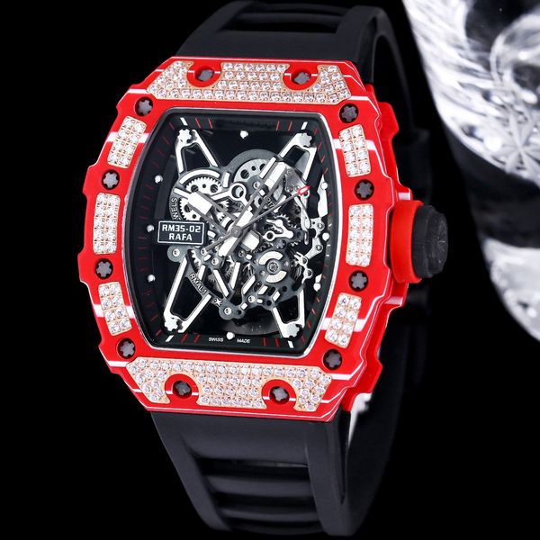 rm35-02 wristwatch diamond tonneau designer mens watch swiss automatic mechanical openworked dial 28800 vph sapphire ultralight sport waterp, Slivery;brown
rm35-02 wristwatch diamond tonneau designer mens watch swiss automatic mechanical openworked dial 28800 vph sapphire ultralight sport waterp, Slivery;brown
