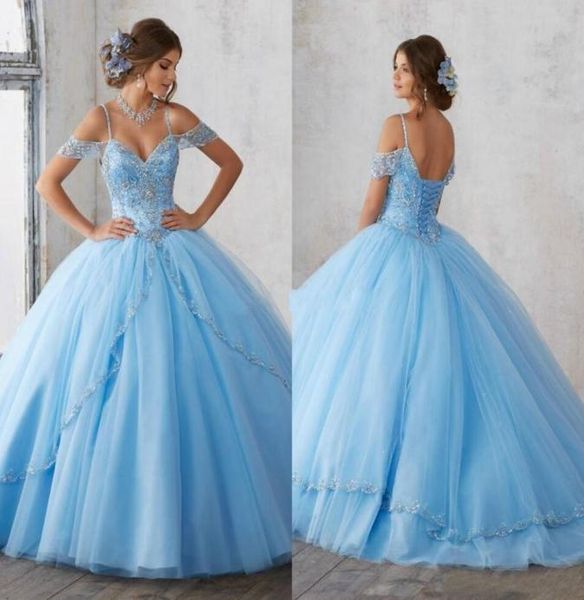 2019 light sky blue ball gown quinceanera dresses cap sleeves spaghetti beading crystal princess prom party dresses for sweet 16 g3289060, Blue;red
2019 light sky blue ball gown quinceanera dresses cap sleeves spaghetti beading crystal princess prom party dresses for sweet 16 g3289060, Blue;red