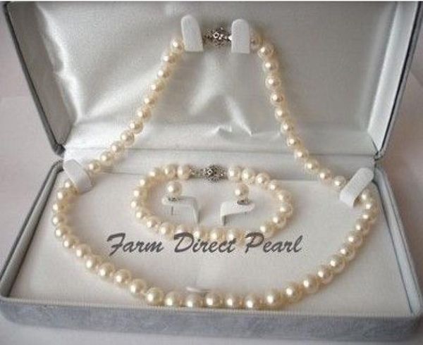 pearl jewelry genuine round 89mm white pearl necklace 3pc set 19quot 925 silver clasp2987821, Black
pearl jewelry genuine round 89mm white pearl necklace 3pc set 19quot 925 silver clasp2987821, Black