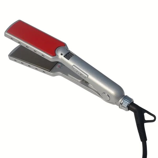 2-in-1 electric hair straightener and curling iron with tourmaline ceramic and titanium technology for all hair types - smooth, shiny, and h, Black
2-in-1 electric hair straightener and curling iron with tourmaline ceramic and titanium technology for all hair types - smooth, shiny, and h, Black
