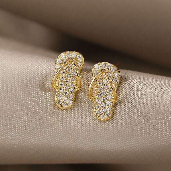 stud cute mini shoes slipper zircon stud earrings for women luxury gold color unusual earrings korean fashion party jewelry 230814, Golden;silver
stud cute mini shoes slipper zircon stud earrings for women luxury gold color unusual earrings korean fashion party jewelry 230814, Golden;silver