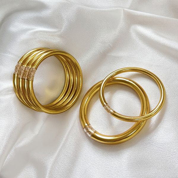 bangle fashion luxury gold color bracelet bangles for women foil shiny silicone charm cuff bangles girls gift designer bracelet jewelry 2308, Black
bangle fashion luxury gold color bracelet bangles for women foil shiny silicone charm cuff bangles girls gift designer bracelet jewelry 2308, Black