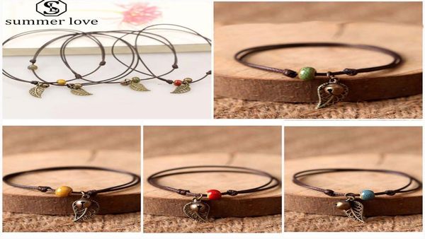 handmade wax rope ceramic bead retro bell leaf charm bracelet anklet for women adjustable size ethnic style fashion ladys jewelry4313709, Black
handmade wax rope ceramic bead retro bell leaf charm bracelet anklet for women adjustable size ethnic style fashion ladys jewelry4313709, Black
