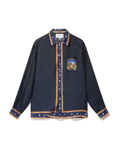 casablanca style shirt starry sky rabbit loose fitting men's and women's versatile trendy long sleeved shirts casablanc, White;black
casablanca style shirt starry sky rabbit loose fitting men's and women's versatile trendy long sleeved shirts casablanc, White;black