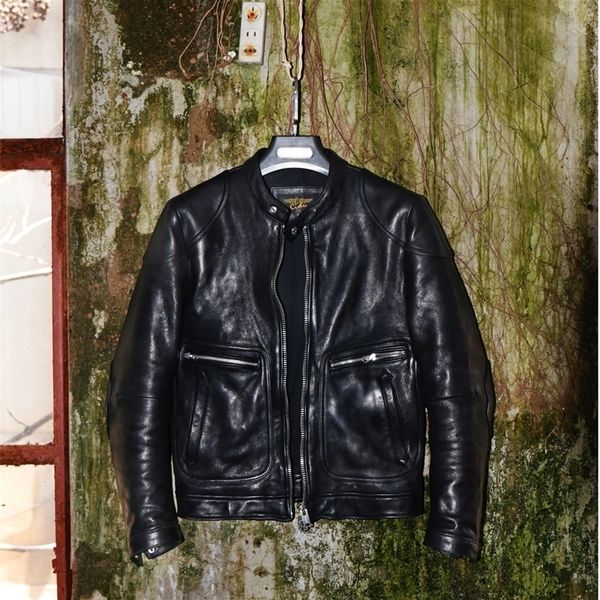 men's jackets yroil wax tanning genuine leatherfashion brand luxury vintage biker style italy sheepskin jacket men slim cool 230814, Black;brown
men's jackets yroil wax tanning genuine leatherfashion brand luxury vintage biker style italy sheepskin jacket men slim cool 230814, Black;brown