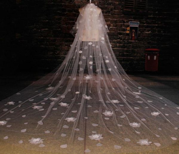 romantic cathedral wedding veils drop flowers ivory tulle long bridal veil bride wedding accessories5795836, Black
romantic cathedral wedding veils drop flowers ivory tulle long bridal veil bride wedding accessories5795836, Black