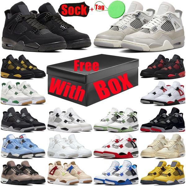 with box 4 4s basketball shoes for men women shoe frozen moments thunder pine green red cement military black cats canvas womens mens traine, White;red
with box 4 4s basketball shoes for men women shoe frozen moments thunder pine green red cement military black cats canvas womens mens traine, White;red