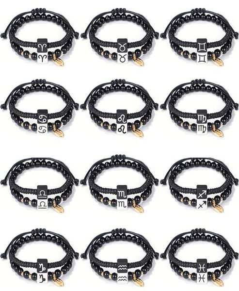 2pcsset 12 zodiac bracelet beaded strands handmade rope braided couple bracelets friendship jewelry3243916, Black
2pcsset 12 zodiac bracelet beaded strands handmade rope braided couple bracelets friendship jewelry3243916, Black