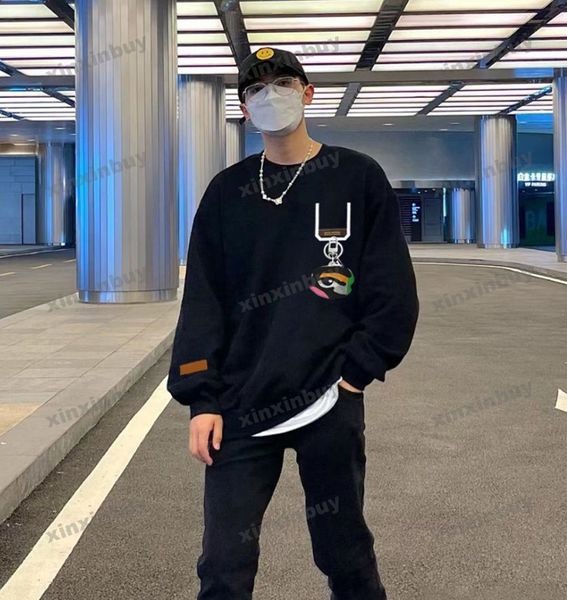 xinxinbuy men women designer sweatshirt eyes pockets face label graffiti printing sweater gray blue black white m-2xl, Black;brown
xinxinbuy men women designer sweatshirt eyes pockets face label graffiti printing sweater gray blue black white m-2xl, Black;brown