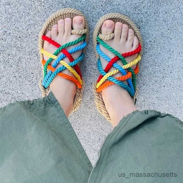 slipper personalized color sandals flat bottomed pure handmade rope shoes hollowed out open toe shoes for women r230815, Black;grey
slipper personalized color sandals flat bottomed pure handmade rope shoes hollowed out open toe shoes for women r230815, Black;grey
