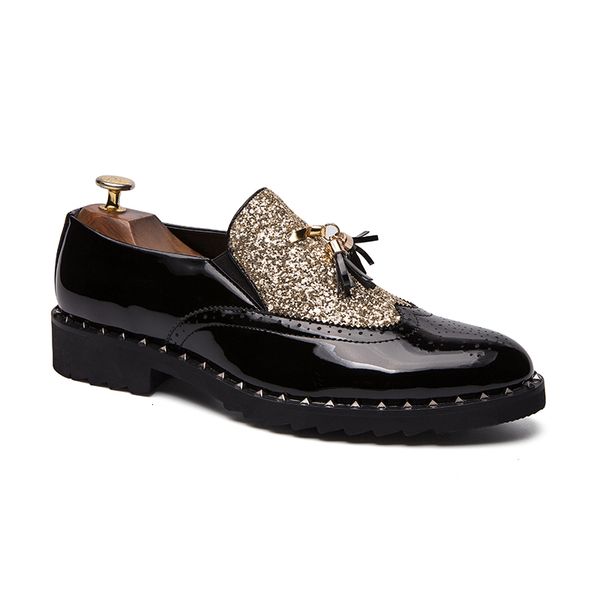 dress shoes man tassel loafers round toe gold slipon party solid color wedding fashion daily leather casual shoes 230814, Black
dress shoes man tassel loafers round toe gold slipon party solid color wedding fashion daily leather casual shoes 230814, Black