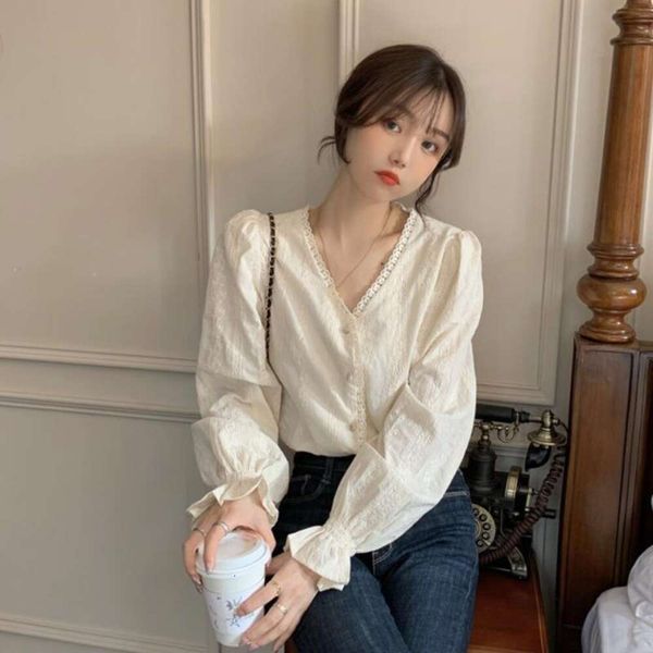 gentle wind blouse womens wear shirts spring and autumn exterior french design wild western temperament long, White
gentle wind blouse womens wear shirts spring and autumn exterior french design wild western temperament long, White
