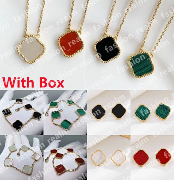 s925 silver four leaf clover necklace designer jewelry set pendant necklaces bracelet stud earrings 18k gold agate van green flowe2586761
s925 silver four leaf clover necklace designer jewelry set pendant necklaces bracelet stud earrings 18k gold agate van green flowe2586761