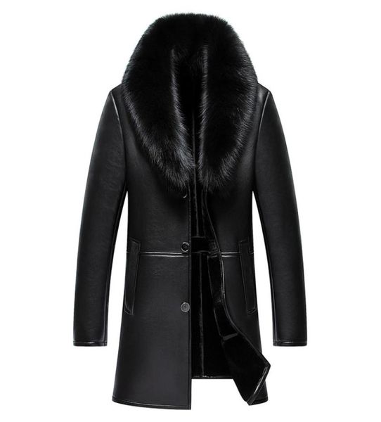 2017 new arrival long real big fur collar men039s winter leather jacket thick warm leather men coat1339089, Black
2017 new arrival long real big fur collar men039s winter leather jacket thick warm leather men coat1339089, Black