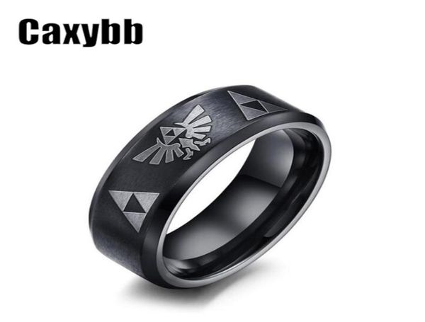 2019 men039s women039s the legend of zelda triforce ring black titanium steel bezel costume bague jewelry gift7597551, Silver
2019 men039s women039s the legend of zelda triforce ring black titanium steel bezel costume bague jewelry gift7597551, Silver