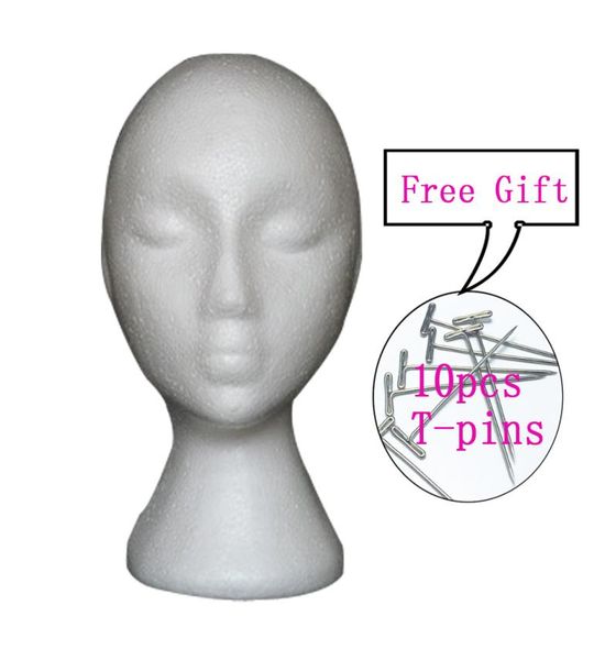 female styrofoam mannequin manikin head model foam wig hair hat glasses display new drop 7218245, White
female styrofoam mannequin manikin head model foam wig hair hat glasses display new drop 7218245, White