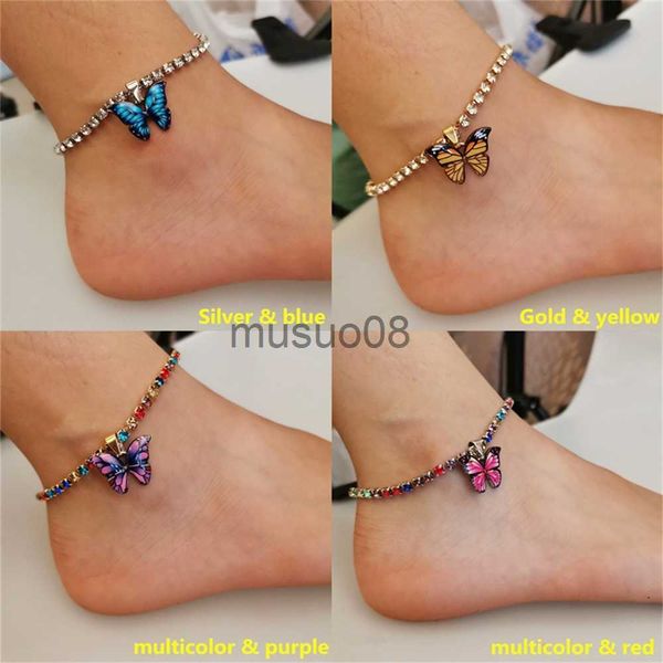 anklets bohemian colorful crystal charms anklet women metal butterfly pendant foot chain girls summer beh bling feet jewelry gifts j230815, Red;blue
anklets bohemian colorful crystal charms anklet women metal butterfly pendant foot chain girls summer beh bling feet jewelry gifts j230815, Red;blue