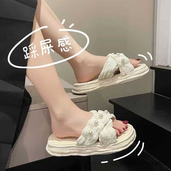 slipper fairy style pearl small with skirt sandals for women wearing thick soled beach vacation sandals r230815, Black;grey
slipper fairy style pearl small with skirt sandals for women wearing thick soled beach vacation sandals r230815, Black;grey