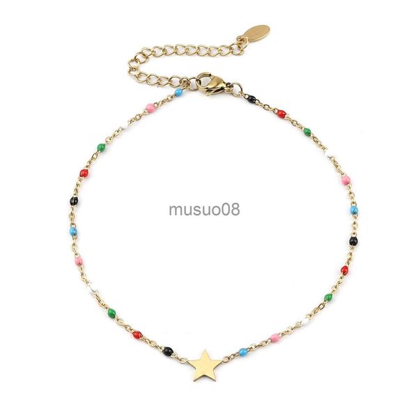 anklets fashion stainless steel anklet for women gold color enamel chain anklets brelet on the leg 23cm(9") long jewelry gift 1 piece j, Red;blue
anklets fashion stainless steel anklet for women gold color enamel chain anklets brelet on the leg 23cm(9") long jewelry gift 1 piece j, Red;blue