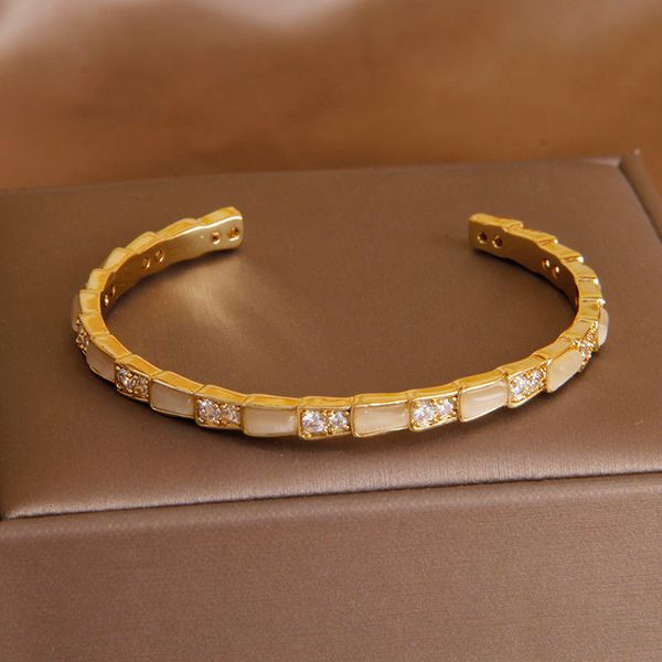 bangle design opal geometric open bangles bracelets for women fashion brand jewelry delicate zircon bangles 230814, Black
bangle design opal geometric open bangles bracelets for women fashion brand jewelry delicate zircon bangles 230814, Black