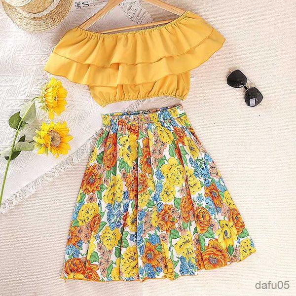 clothing sets kids casual clothing sets outfits for girls summer 2023 new children shoulder ruffles short floral print skirts r230815, White
clothing sets kids casual clothing sets outfits for girls summer 2023 new children shoulder ruffles short floral print skirts r230815, White