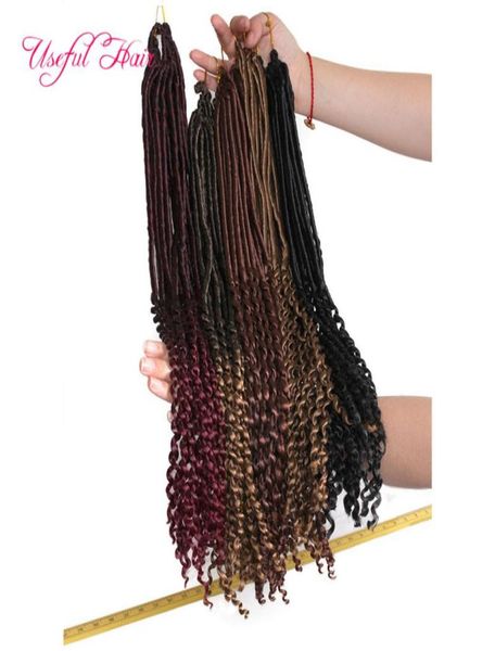 20inch goddess locs hair half straight half wave braids synthetic hair extension 24strandspcs faux locs crochet braiding hair1824091, Black
20inch goddess locs hair half straight half wave braids synthetic hair extension 24strandspcs faux locs crochet braiding hair1824091, Black