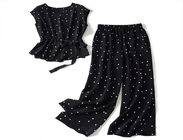 women039s two piece pants matching suit polka dot chiffon trousers twopiece large size 2022 summer korean fashion retro casual5650851, White
women039s two piece pants matching suit polka dot chiffon trousers twopiece large size 2022 summer korean fashion retro casual5650851, White