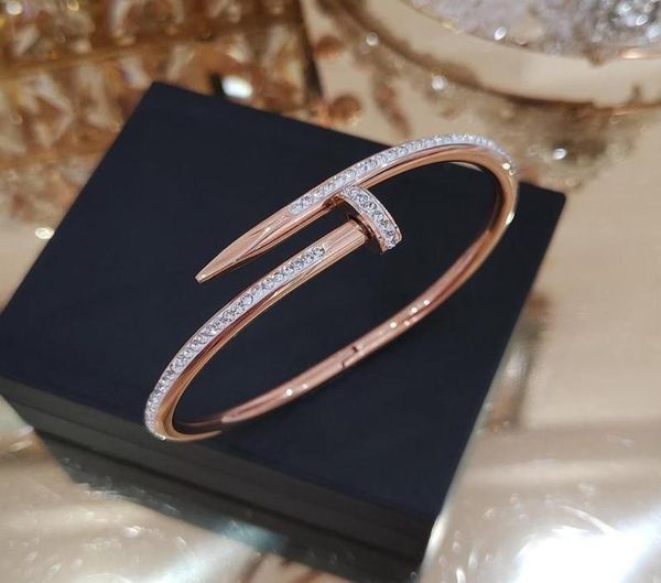 classic bangles gold silver nail bracelet titanium steel cuff bangle nlay diamond bracelets womens mens love jewelry gift9192876, Golden;silver
classic bangles gold silver nail bracelet titanium steel cuff bangle nlay diamond bracelets womens mens love jewelry gift9192876, Golden;silver