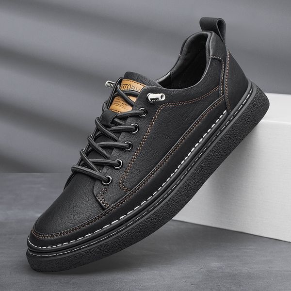 dress shoes skate men allmatch casual leather breathable mens sneakers comfortable school running laceup male 230814, Black
dress shoes skate men allmatch casual leather breathable mens sneakers comfortable school running laceup male 230814, Black