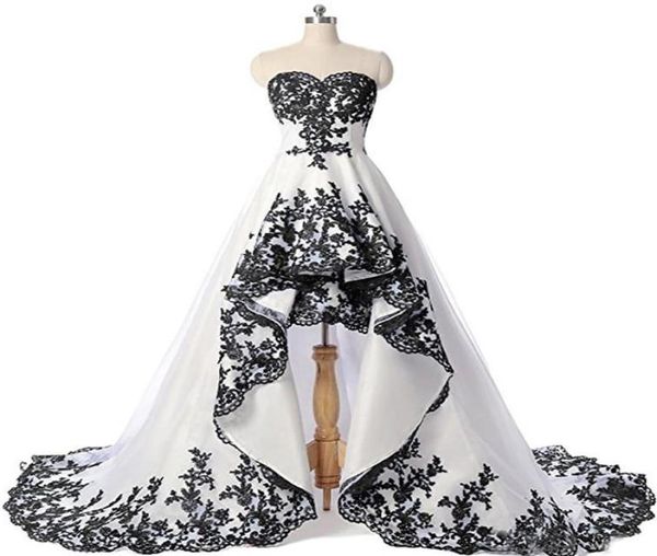 black lace sleeveless high low ruch customized bridal wedding gowns front short and long back laceup wed dress wed robe de mariee8794642, White
black lace sleeveless high low ruch customized bridal wedding gowns front short and long back laceup wed dress wed robe de mariee8794642, White