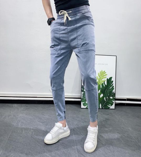 summer for all match streetwear slim fit mens jeans casual fashion patchwork design ankle length denim trousers men 369945606, Blue
summer for all match streetwear slim fit mens jeans casual fashion patchwork design ankle length denim trousers men 369945606, Blue