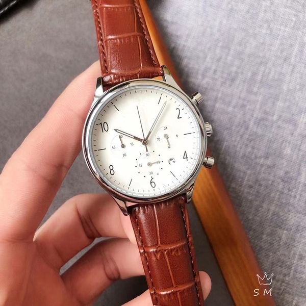 mens full functional watches classic design men watch 42mm quartz movement sports wristwatch gift clock comfortable leather strap, Slivery;black
mens full functional watches classic design men watch 42mm quartz movement sports wristwatch gift clock comfortable leather strap, Slivery;black