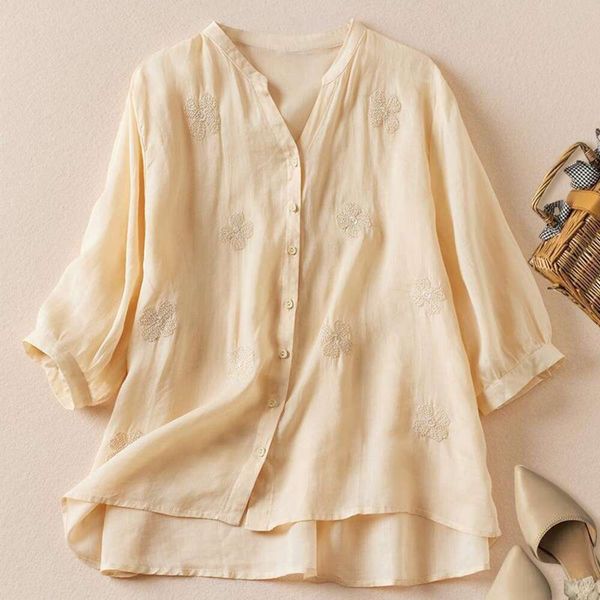 clearance day blouses order broken size hemp embroidered blouse for women artistic retro loose beautiful thin small, White
clearance day blouses order broken size hemp embroidered blouse for women artistic retro loose beautiful thin small, White