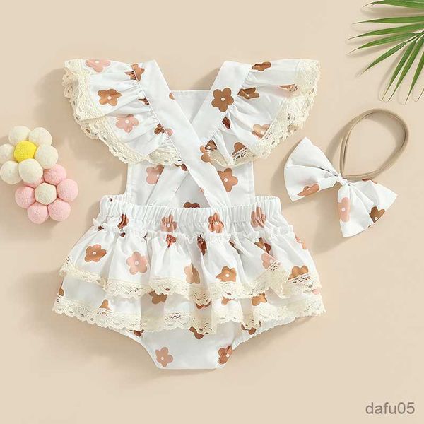 clothing sets baby girls bodysuit set flower print fly sleeve patchwork romper with bow knot headband baby summer clothing r230815, White
clothing sets baby girls bodysuit set flower print fly sleeve patchwork romper with bow knot headband baby summer clothing r230815, White