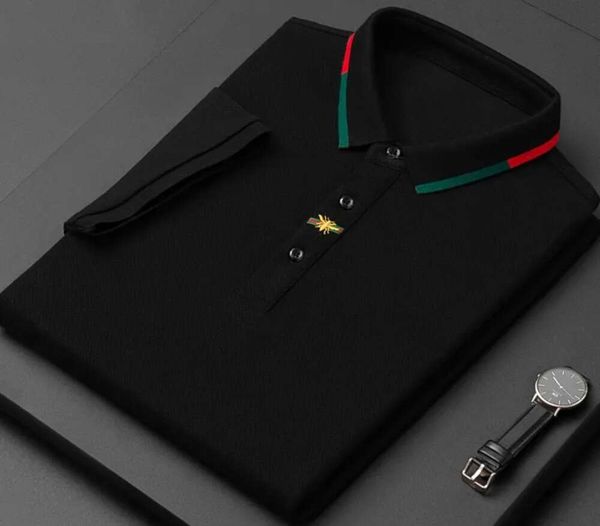 high-end brand paul short-sleeved t-shirt men bee polo shirt 100% cotton lapel business korean summer embroidery men's clothing, White;black
high-end brand paul short-sleeved t-shirt men bee polo shirt 100% cotton lapel business korean summer embroidery men's clothing, White;black