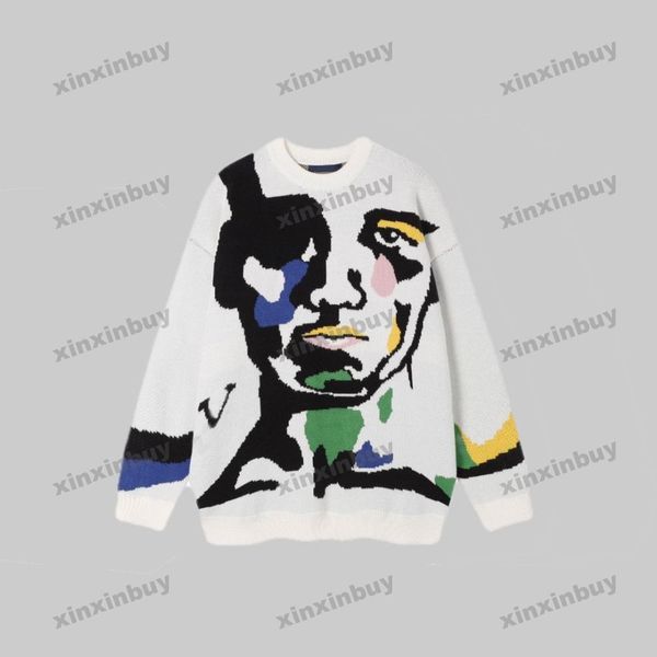 xinxinbuy men women designer sweatshirt facial letter jacquard sweater gray blue black white m-2xl, Black;brown
xinxinbuy men women designer sweatshirt facial letter jacquard sweater gray blue black white m-2xl, Black;brown