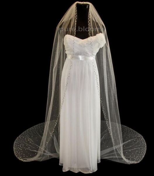 3m cathedral white ivory wedding veil crystal bridal veils with comb 1t6932809, Black
3m cathedral white ivory wedding veil crystal bridal veils with comb 1t6932809, Black