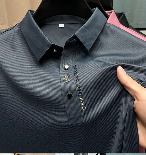 mens polos summer business highend solid color short sleeve polo shirt lapel collar men fashion casual no trace printing, White;black
mens polos summer business highend solid color short sleeve polo shirt lapel collar men fashion casual no trace printing, White;black