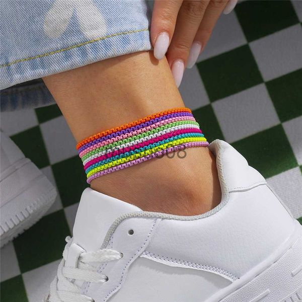 anklets multicolor unique adjustable iron chain anklet brelet for women summer beh thin chain ankle barefoot y2k female foot jewelry j230815, Red;blue
anklets multicolor unique adjustable iron chain anklet brelet for women summer beh thin chain ankle barefoot y2k female foot jewelry j230815, Red;blue