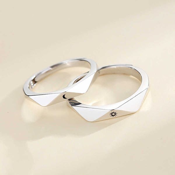 

Luxury Bvlgr top jewelry accessories designer woman Diamond Sun Moon Couple Ring A Pair of Long Distance Love Rings for Men and Women Simple Open Pair Ring high quality