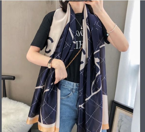designer silk scarf pashmina for women big size spring summer plaid letter printed long scarves scarfs wrap 180x90cm shawls s274, Blue;gray
designer silk scarf pashmina for women big size spring summer plaid letter printed long scarves scarfs wrap 180x90cm shawls s274, Blue;gray