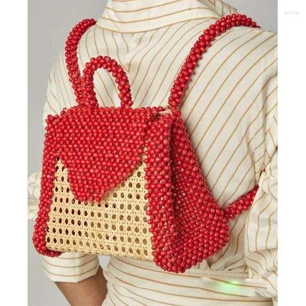 customized bamboo mesh wooden bead beading design backpack fashion personalized artistic student versatile women's bag
customized bamboo mesh wooden bead beading design backpack fashion personalized artistic student versatile women's bag