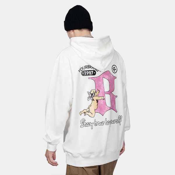 stereo printed hooded sweater for men and women, loose oversize couple outfit, trendy hip-hop jacket for men high-quality, White;black
stereo printed hooded sweater for men and women, loose oversize couple outfit, trendy hip-hop jacket for men high-quality, White;black