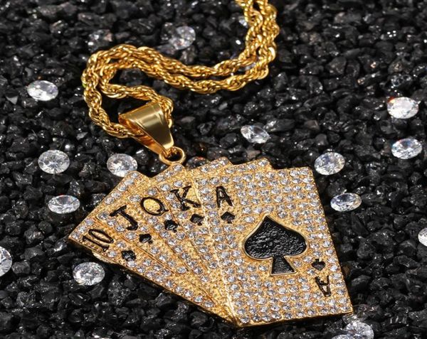new arrived iced put full diamond studded playing card stainless steel pendant necklace with rope chain2751182, Silver
new arrived iced put full diamond studded playing card stainless steel pendant necklace with rope chain2751182, Silver