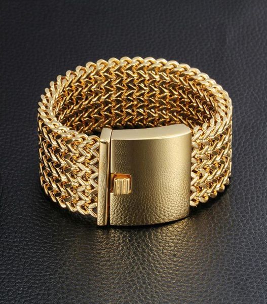 30mm wide 22cm length men039s bracelet never fade gold color thick stainless steel bracelet men bangles jewelry armband5834887, Black
30mm wide 22cm length men039s bracelet never fade gold color thick stainless steel bracelet men bangles jewelry armband5834887, Black