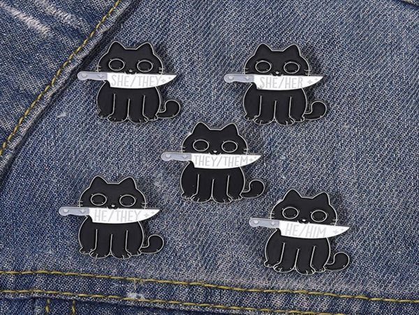 black cat pronouns enamel pin punk brooch quothe she theyquot knife animals badge witch lapel pin kitten goth jewelry gift fri4740860, Gray
black cat pronouns enamel pin punk brooch quothe she theyquot knife animals badge witch lapel pin kitten goth jewelry gift fri4740860, Gray